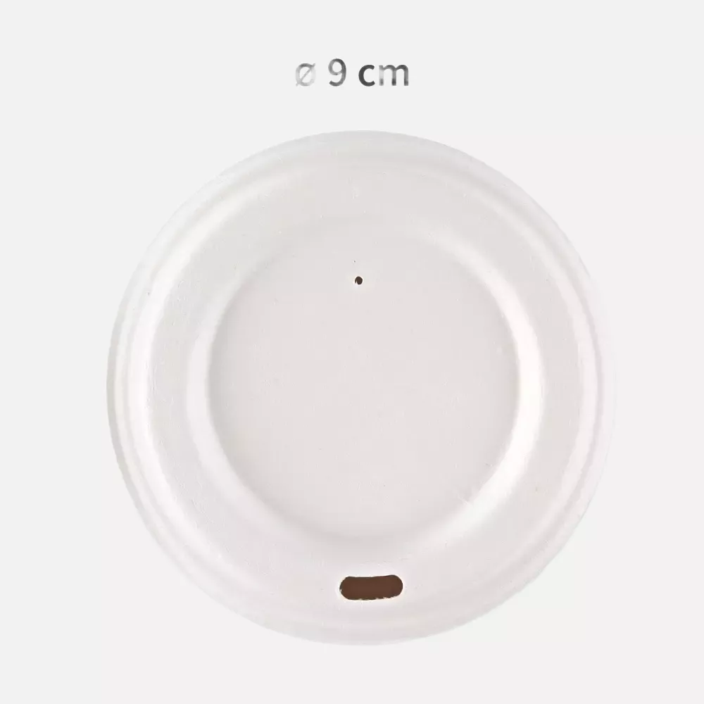 NATUREStar 401201, Organic Bagasse Drinking Cup Lids, Ø 90 mm, image 2