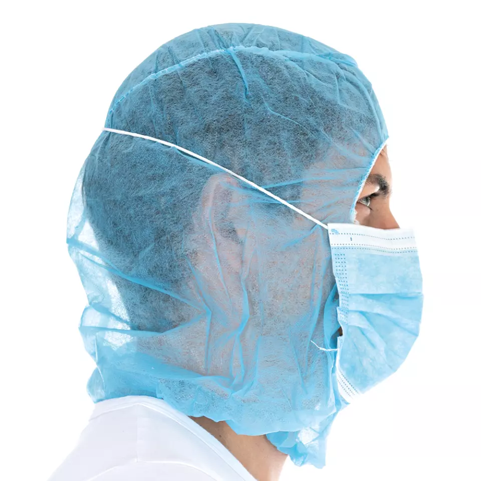 HygoStar 132061, Astro PP Caps with 3-Ply Face Mask, Blue, image 3, gallery thumbnail
