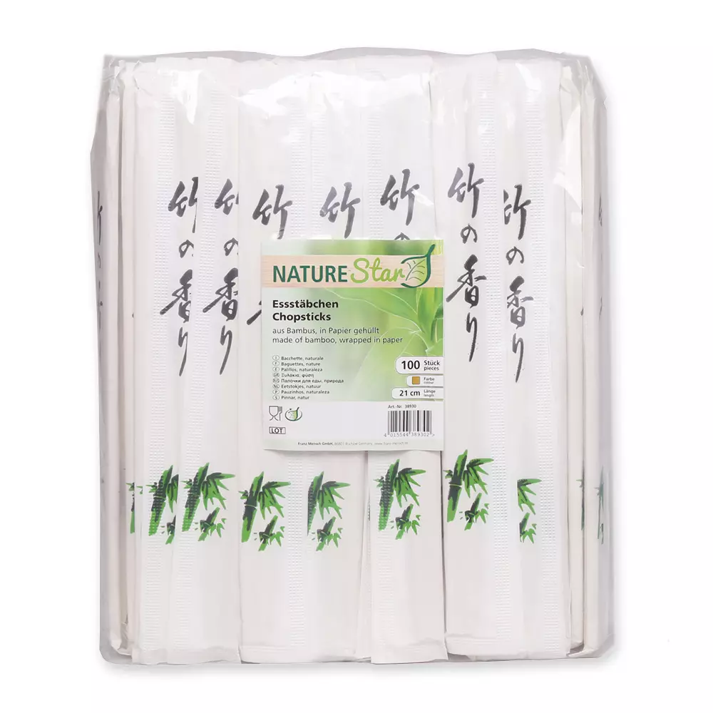 NATUREStar 38930, Organic Bamboo Chopsticks, 210 mm, Natural, image 2