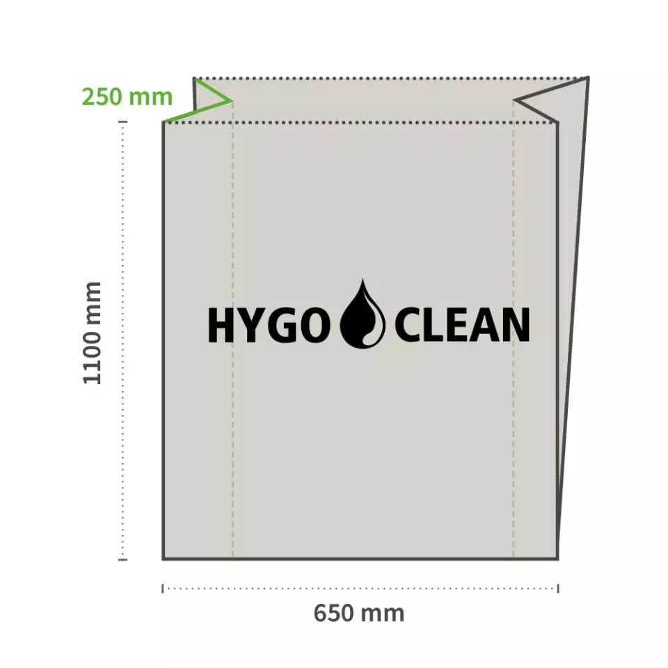 HygoClean 32462, LDPE Waste Bags, 160 l, Transparent, Roll, image 4, gallery thumbnail