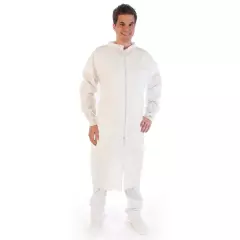 HygoStar 27401, SMS Zipper Visitor Gowns, XL, White