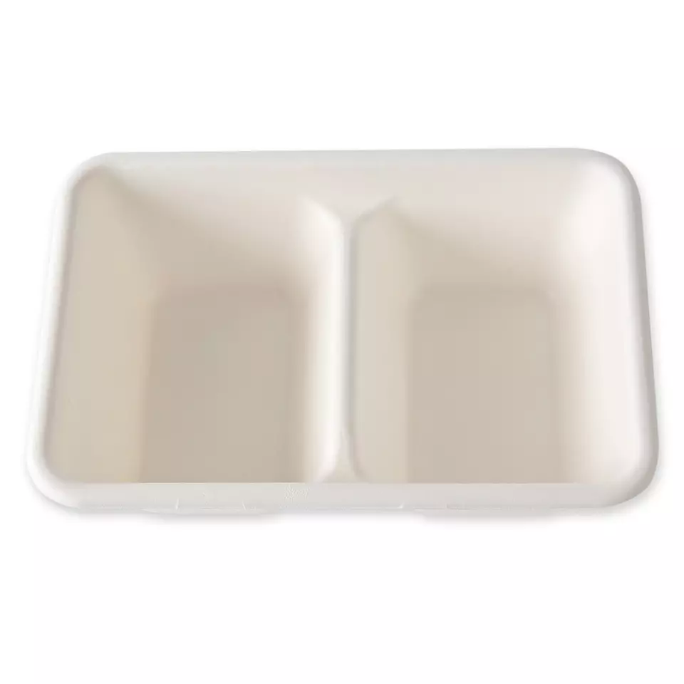 NATUREStar 41153, Organic Trays, 2 Compartments, Bagasse, 180 x 122 x 53 mm, 630 ml, image 3, gallery thumbnail
