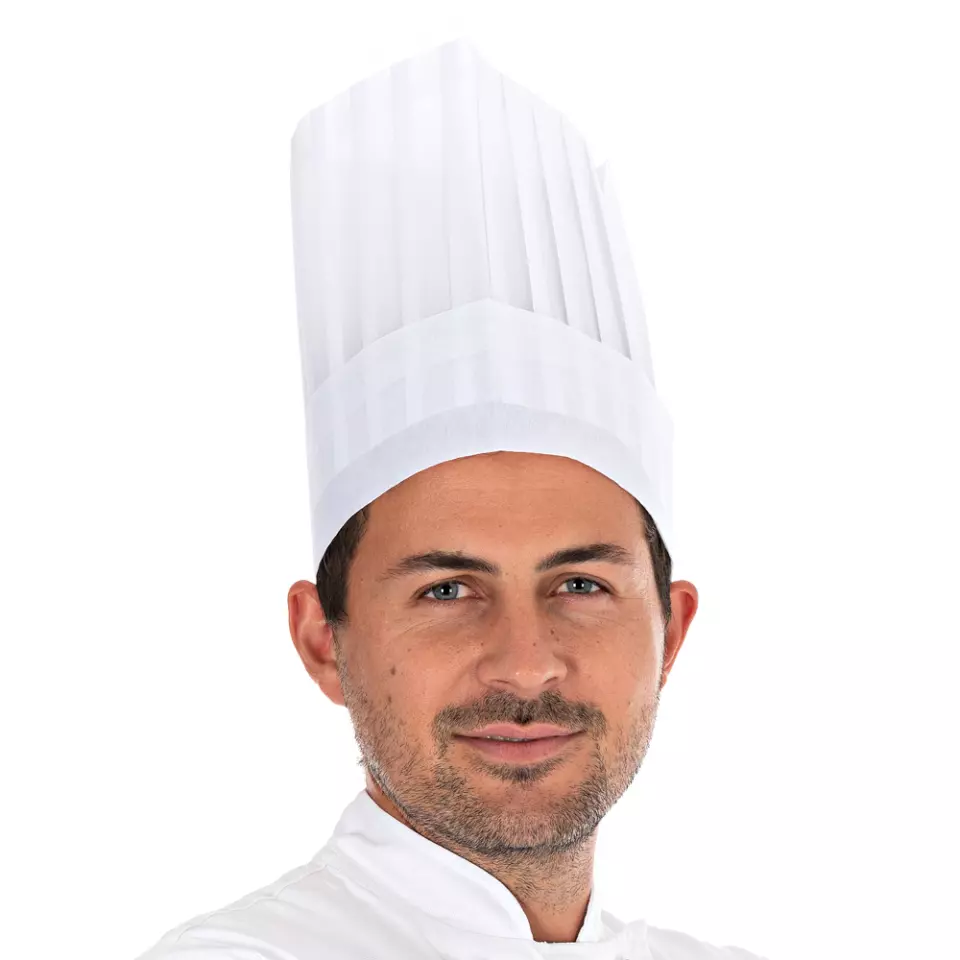 HygoStar 00952, Le Grand Chef Viscose Chef's Hat, 25 cm, White, Exposed, image 1, gallery thumbnail