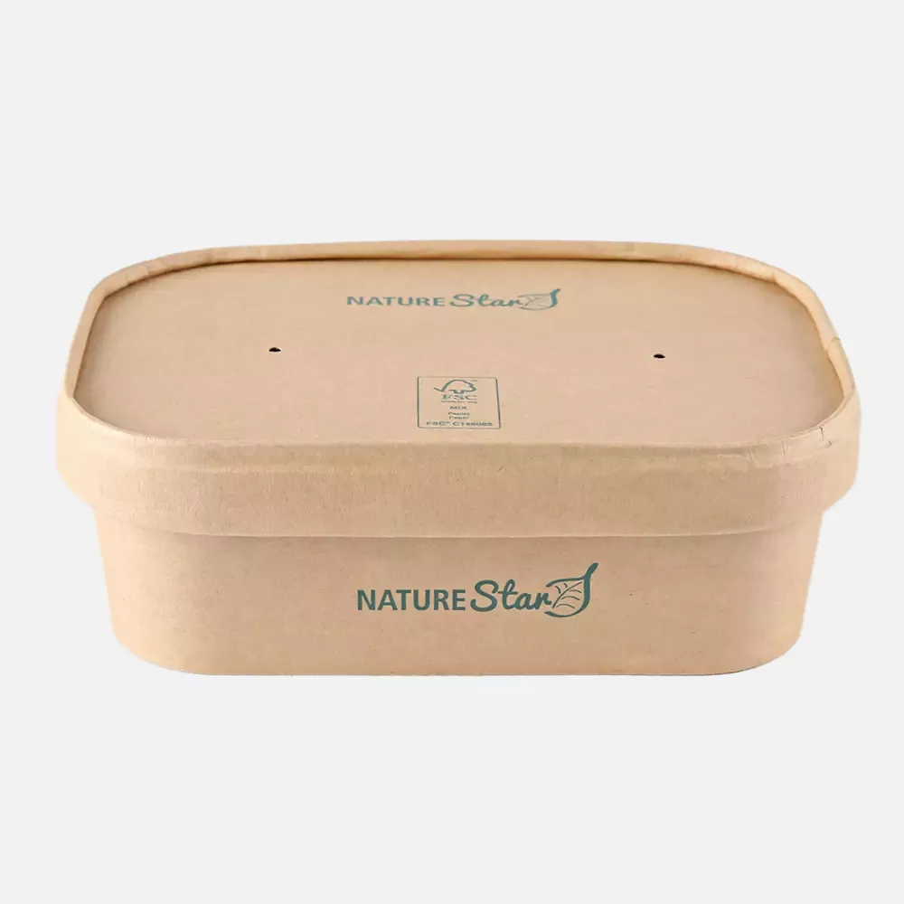 NATUREStar 417465, Takeaway Organic Kraft Paper/PE Trays, 650 ml, 172 x 120 x 50 mm, FSC®-mix, image 4