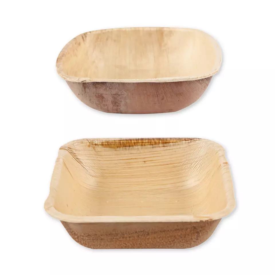 NATUREStar 410628, Bio-Palmblatt-Schalen, 400 ml, 145 x 145 mm, Quadratisch, image 1, gallery thumbnail