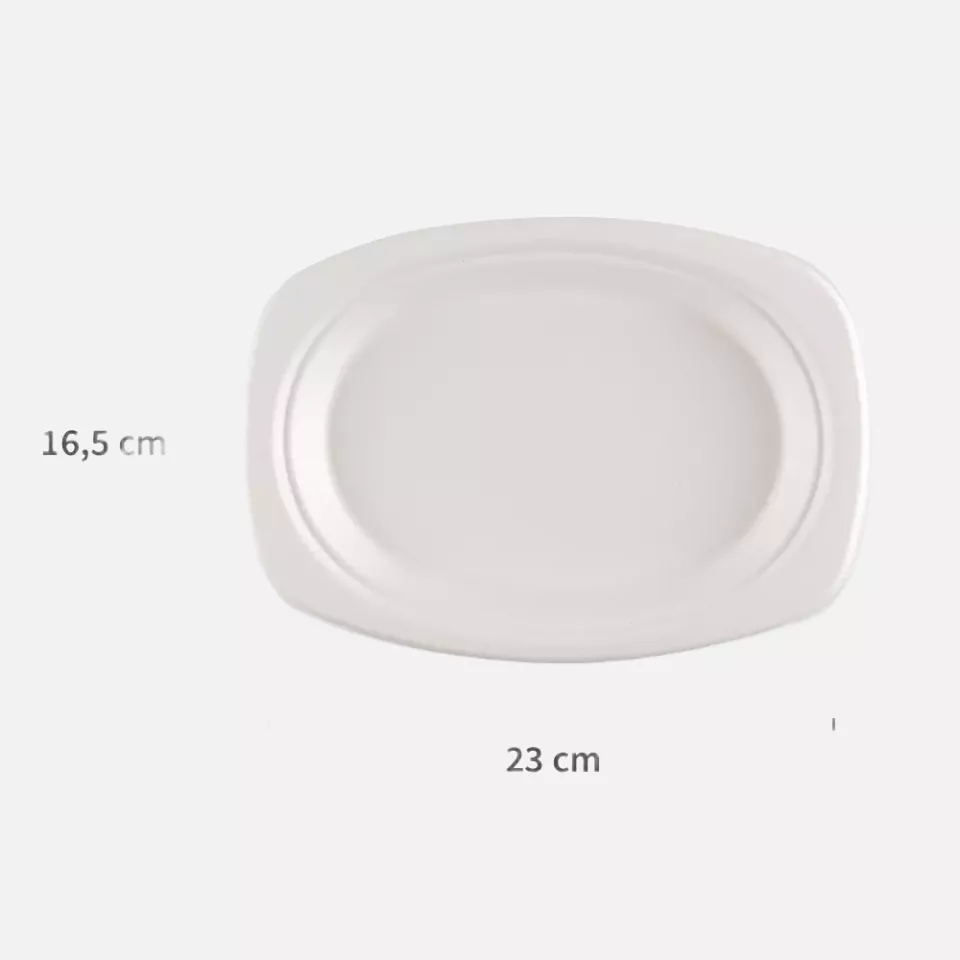 NATUREStar 41023, Oval Bagasse Plates, 230 x 165 mm, image 2, gallery thumbnail