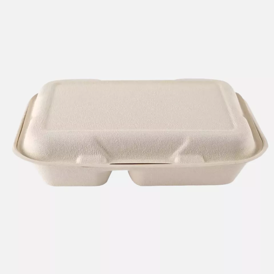 NATUREStar 412255, Organic Bagasse Menu Boxes with Hinged Lid, image 4, gallery thumbnail