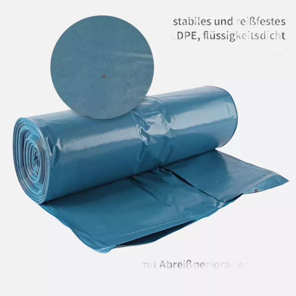HygoClean 32446, LDPE Waste Bags, 160 l, Blue, Roll, image 2, gallery thumbnail