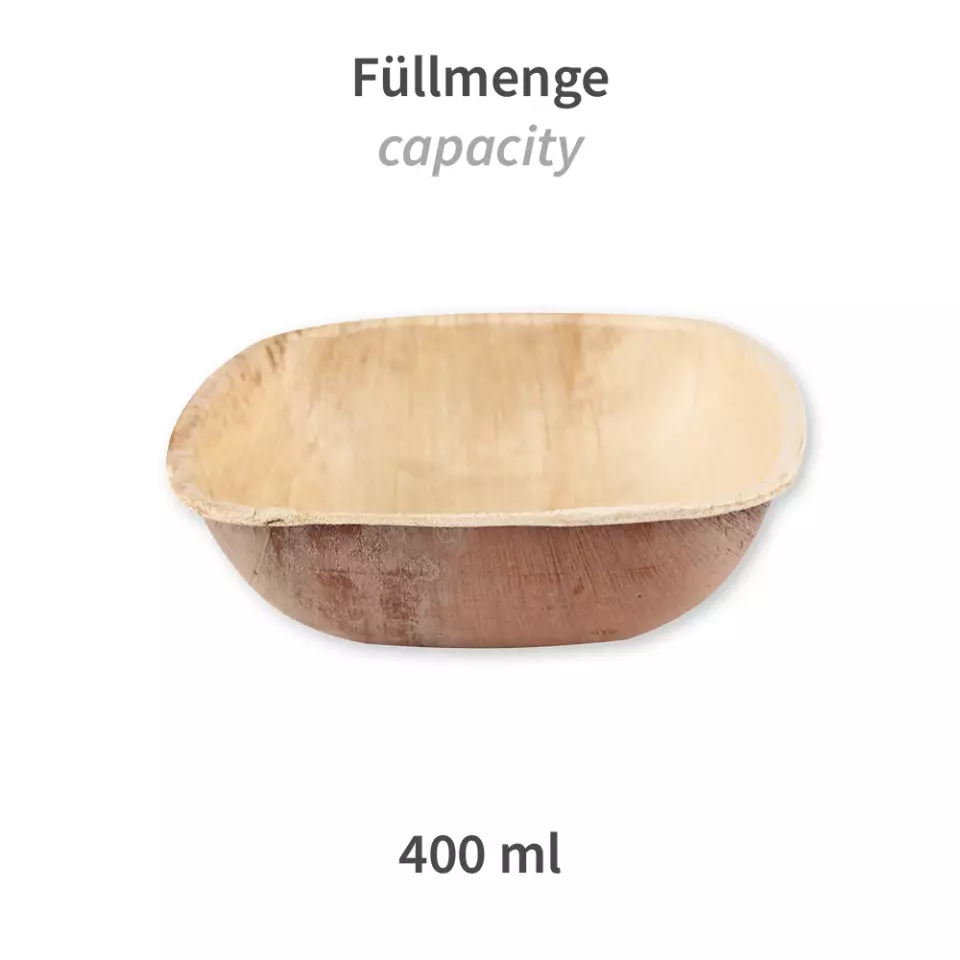 NATUREStar 410628, Bio-Palmblatt-Schalen, 400 ml, 145 x 145 mm, Quadratisch, image 8, gallery thumbnail