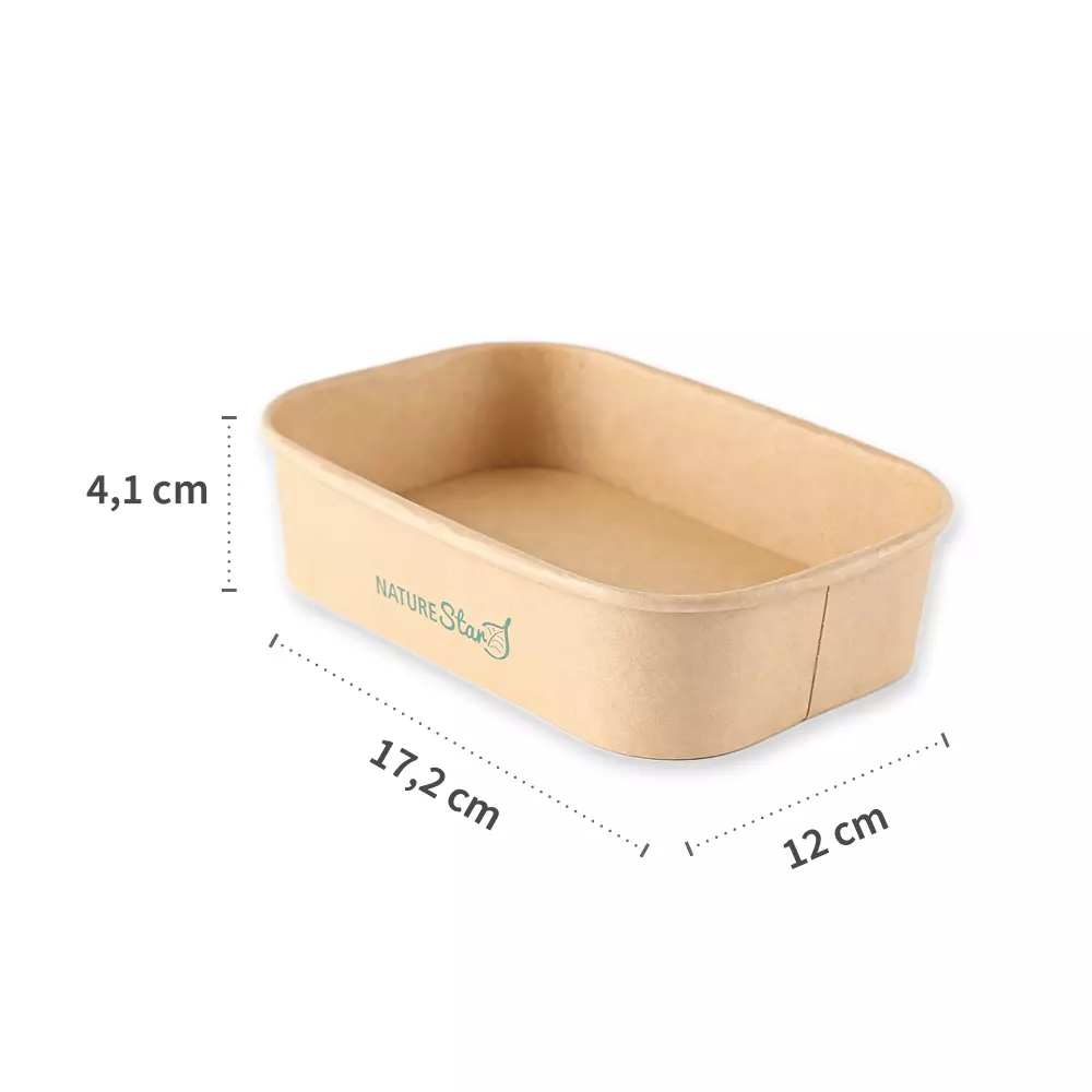 NATUREStar 417450, Organic Takeaway Kraft Paper/PE Trays, 500 ml, 172 x 120 x 41 mm, FSC®-mix, image 3
