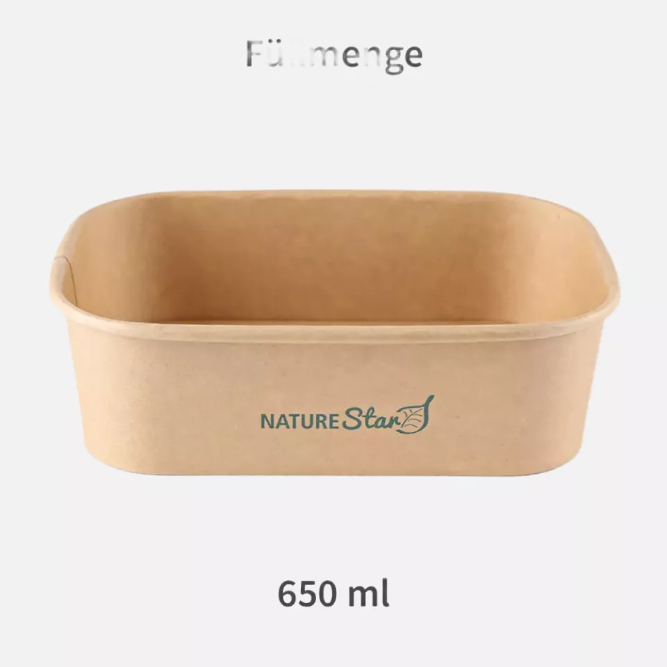 NATUREStar 417465, Takeaway Organic Kraft Paper/PE Trays, 650 ml, 172 x 120 x 50 mm, FSC®-mix, image 2, gallery thumbnail