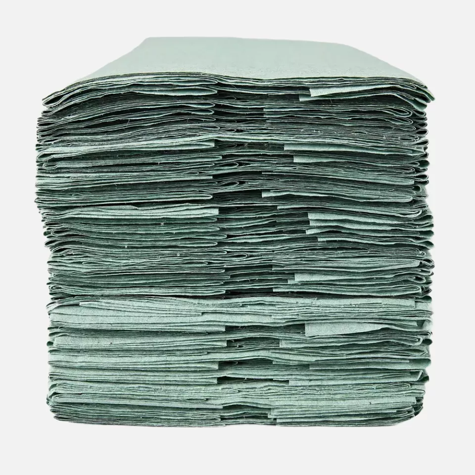 HygoClean 30463, 1-ply Recycled Paper Hand Towels, C-fold, Green, image 3, gallery thumbnail