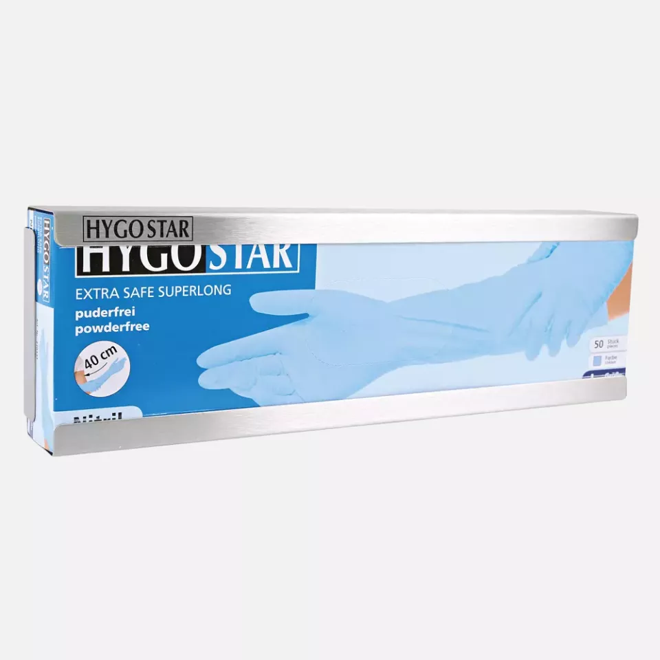 HygoStar 889413, Extra Safe Superlong Glove Dispenser, Stainless Steel, image 4, gallery thumbnail