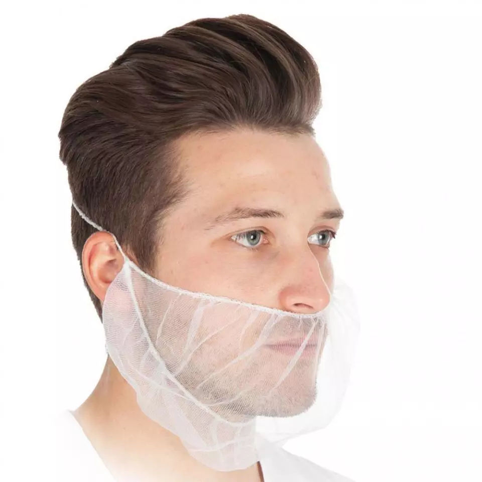 Hygostar 2921, Nylon Beard Cover, White, image 1, gallery thumbnail