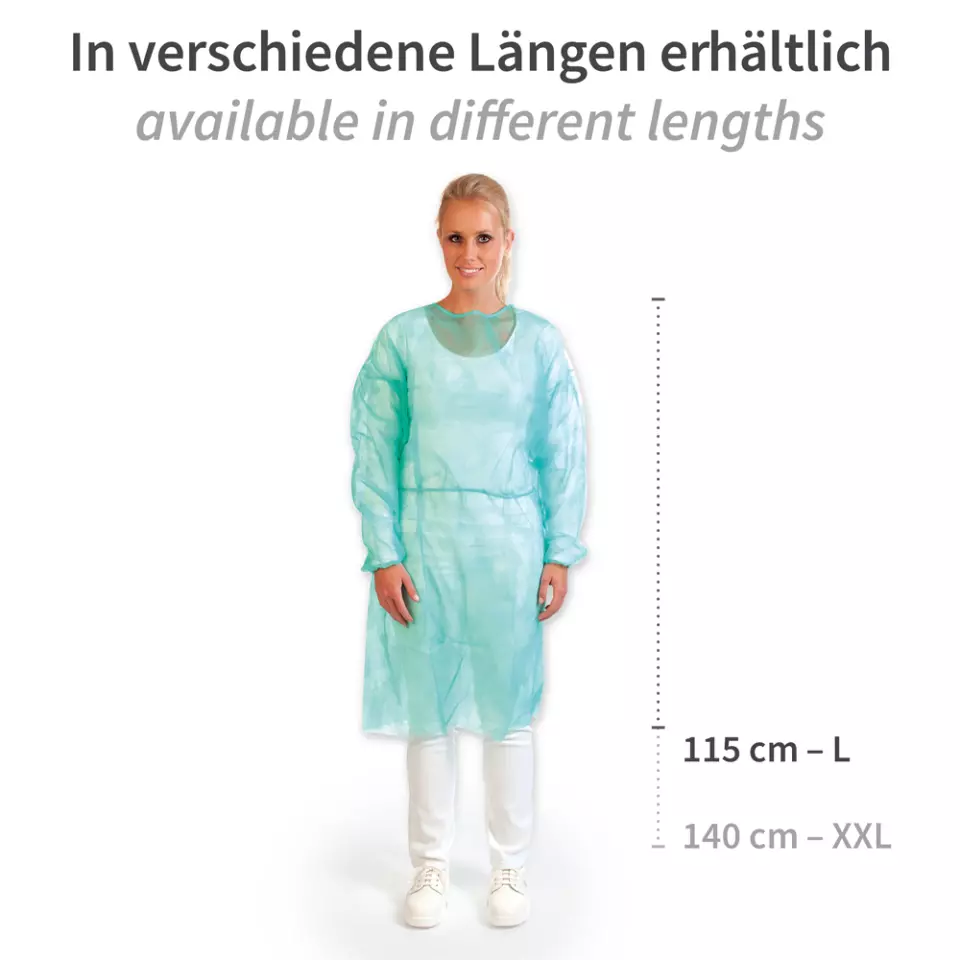 HygoStar 27740, PP Gowns with Elastic Wrist Band, image 3, gallery thumbnail