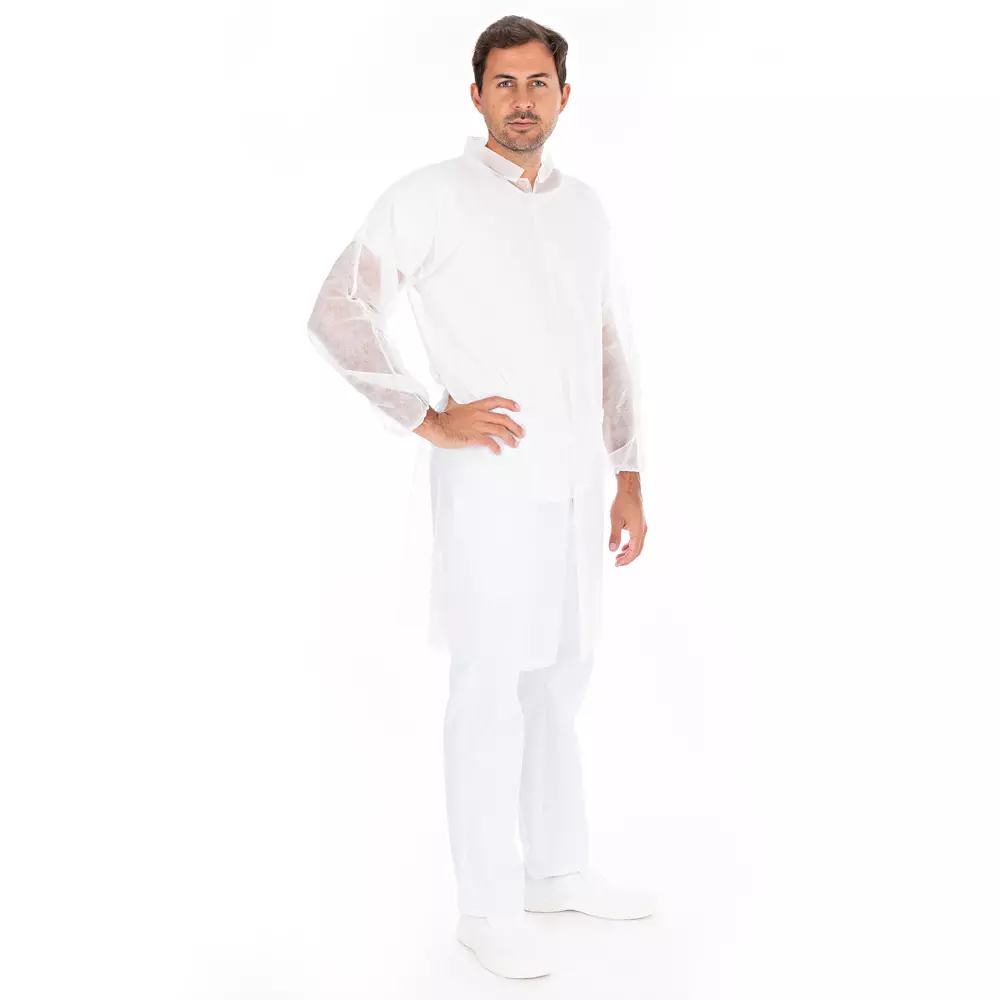 HygoNorm 274021, PP Velcro Visitor Gowns, Light, White, image 2