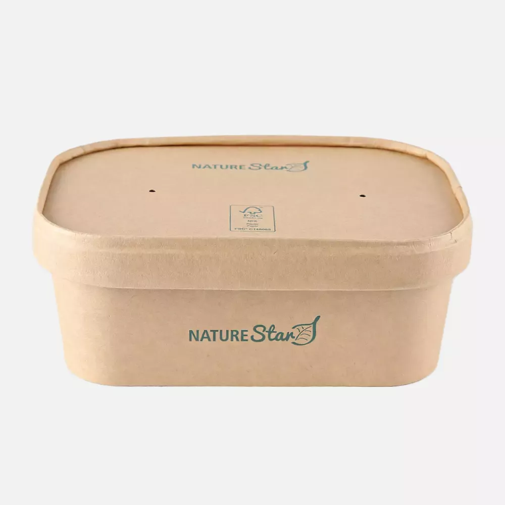 NATUREStar 417475, Organic Takeaway Trays, Kraft Paper/PE, 750 ml, 172 x 120 x 58 mm, FSC®-mix, image 4