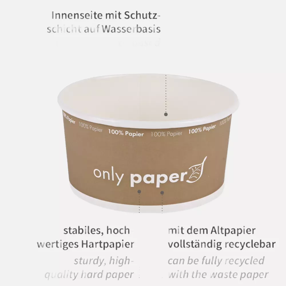 NATUREStar 418175, Organic Paperboard Salad Bowls, 750 ml, ø 150 mm, image 4