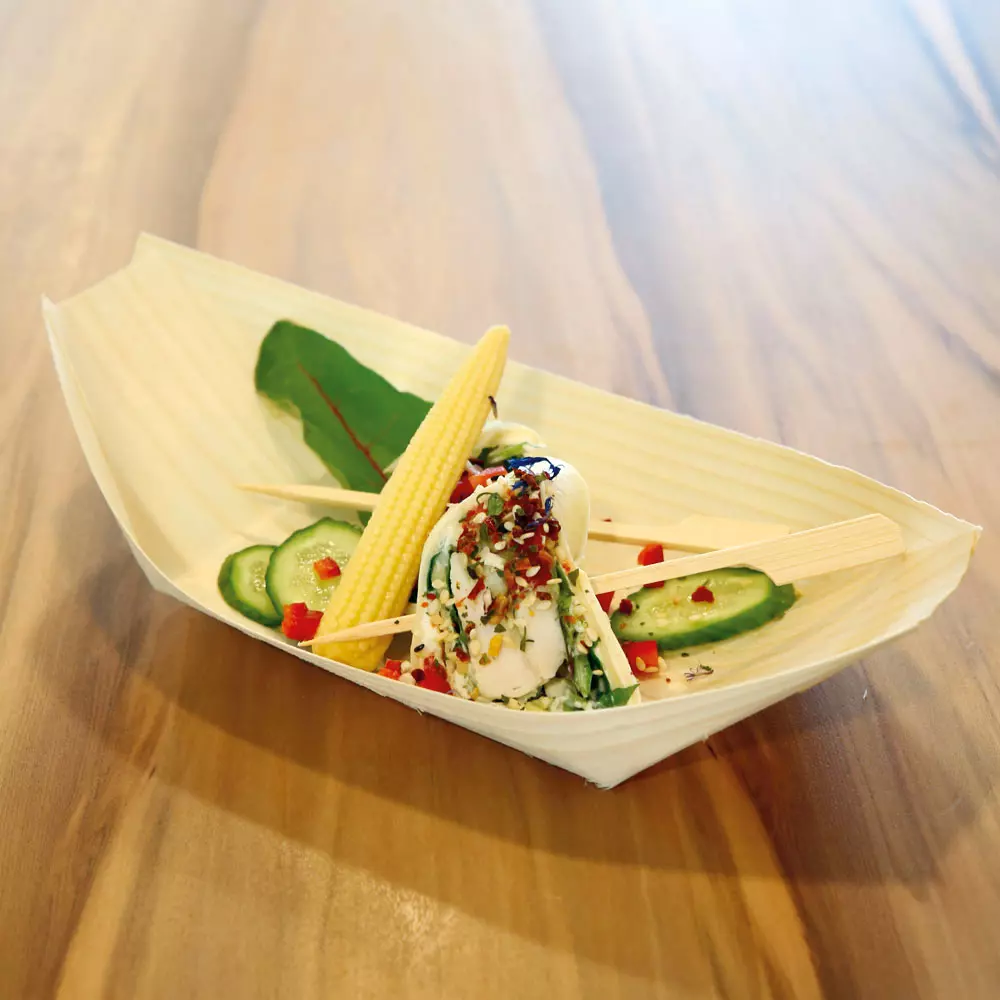 NATUREStar 38836, Organic Wooden Fingerfood Boat, 225 x 125 mm, image 2