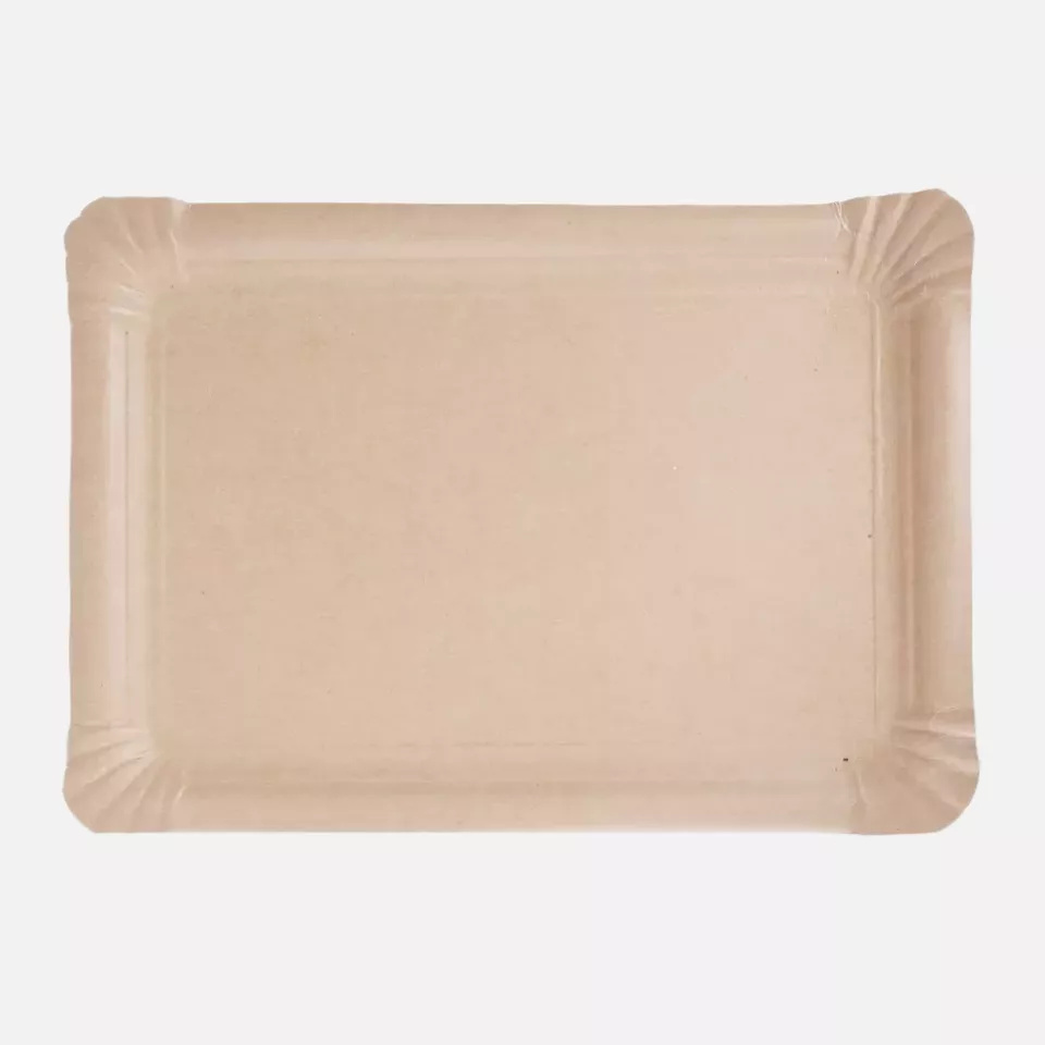 Franz Mensch 415025, Organic Kraft Paper Plates, 210 x 300 mm, FSC®-mix, image 1, gallery thumbnail