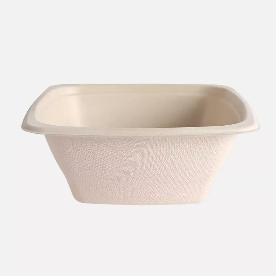 NATUREStar 411765, Organic Square Bagasse Trays, 180 x 70 mm, 950 ml, image 1, gallery thumbnail