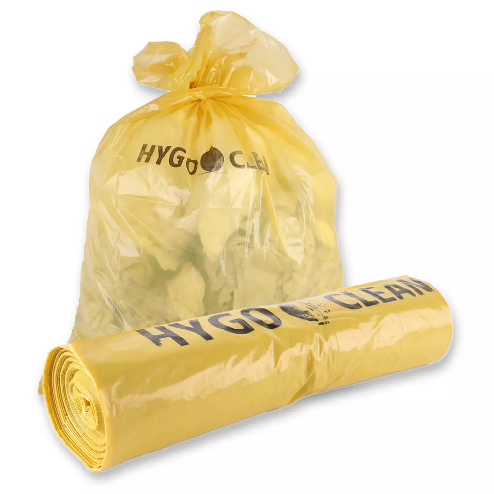 HygoStar 32318, Leichte Müllsäcke, 240 l, Gelb, LDPE, Rolle, image 1