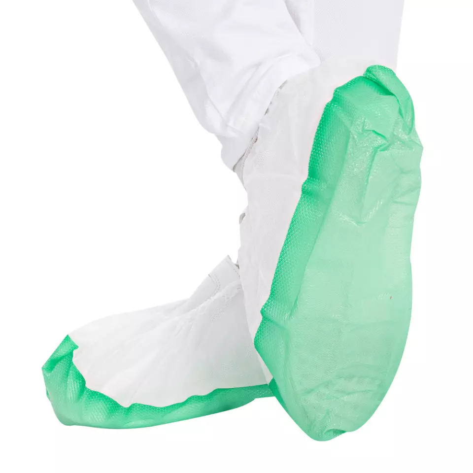 HygoStar 28627, PP/CPE Overshoes, White/Green, image 1, gallery thumbnail
