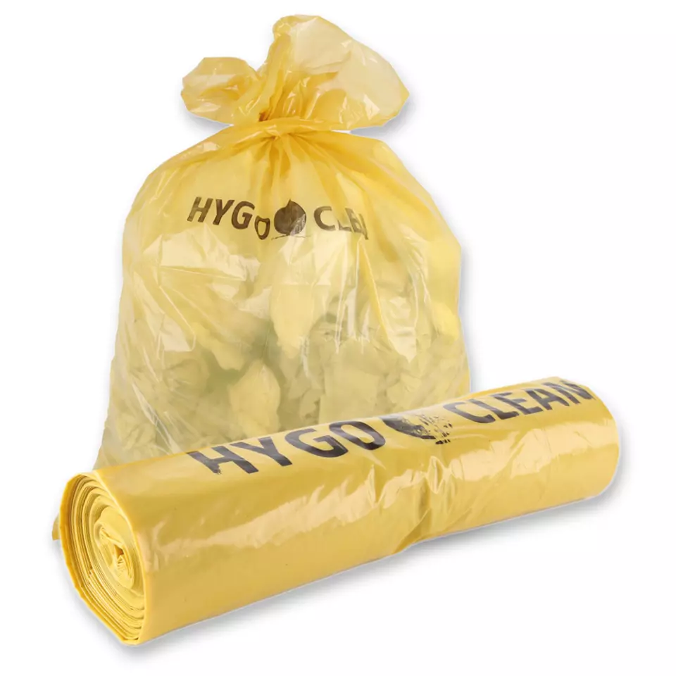 HygoStar 32318, Leichte Müllsäcke, 240 l, Gelb, LDPE, Rolle, image 1, gallery thumbnail
