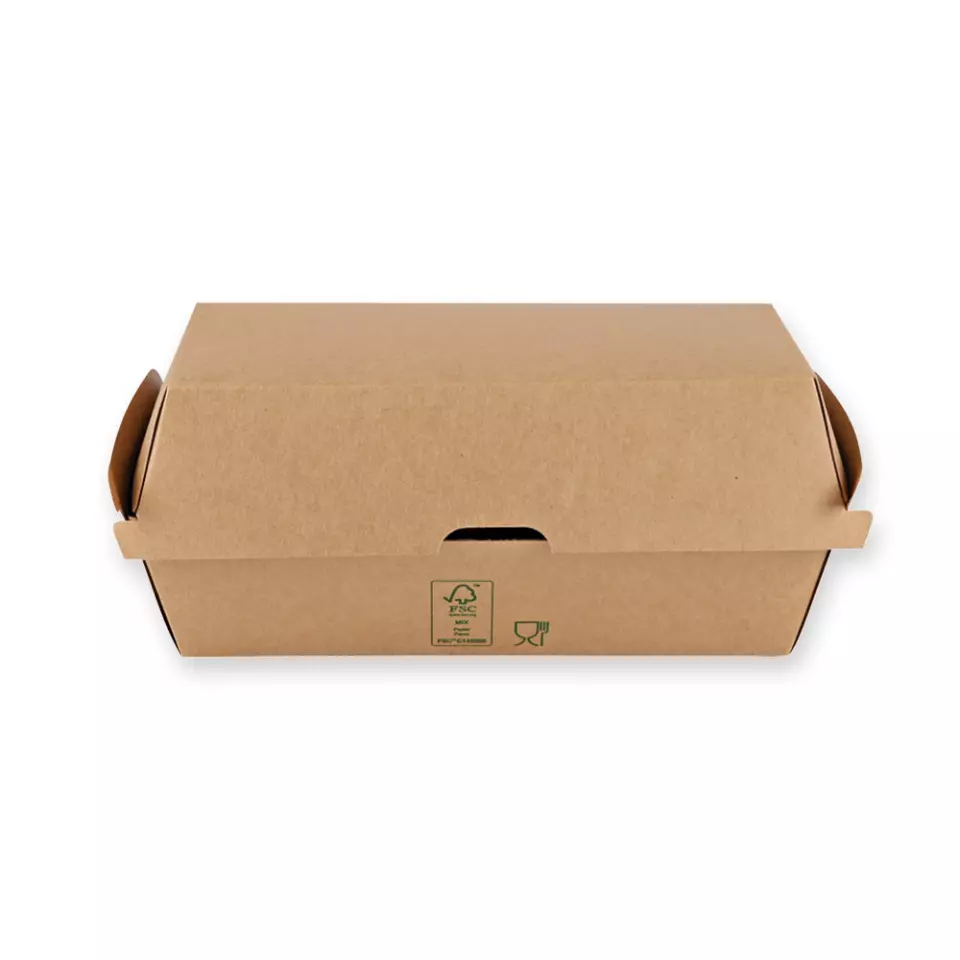 NATUREStar 417418, Club Organic Sandwich Boxes, 177 x 91 x 85 mm, Kraft Paper/PE, FSC®-Mix, image 2, gallery thumbnail