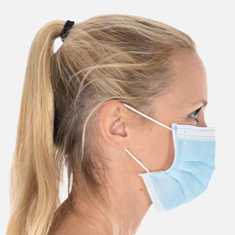 HygoStar 29146P, Civil Use 3-Ply PP Face Masks, Economy Pack, Blue, image 3