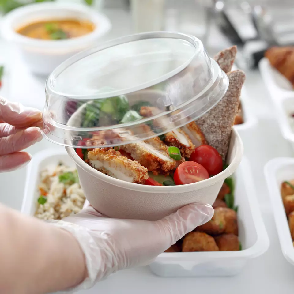 NATUREStar 411955, Rondo Runde Bagasse-Schalen, 900 ml, Ø 194 mm, image 3, gallery thumbnail