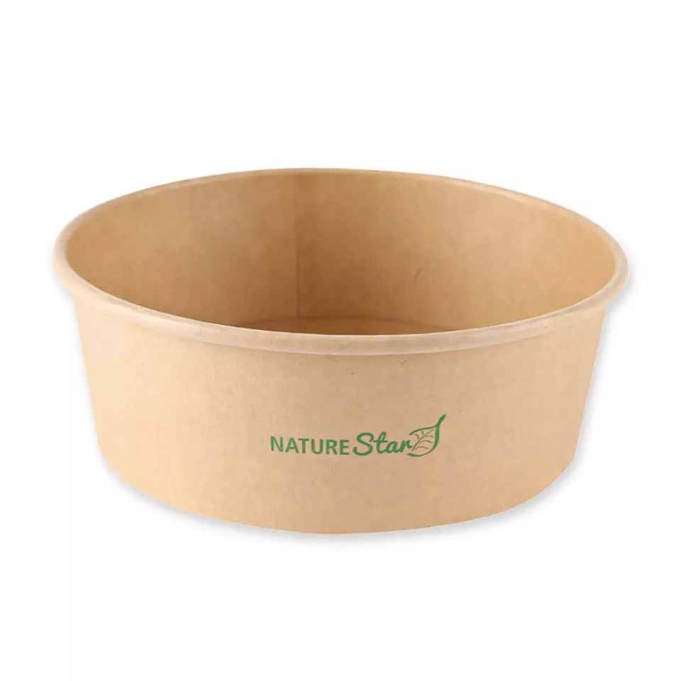 NATUREStar 416130, Caesar Organic Kraft Paper/PLA Salad Bowls, 1300 ml, Ø 185 mm, image 1, gallery thumbnail