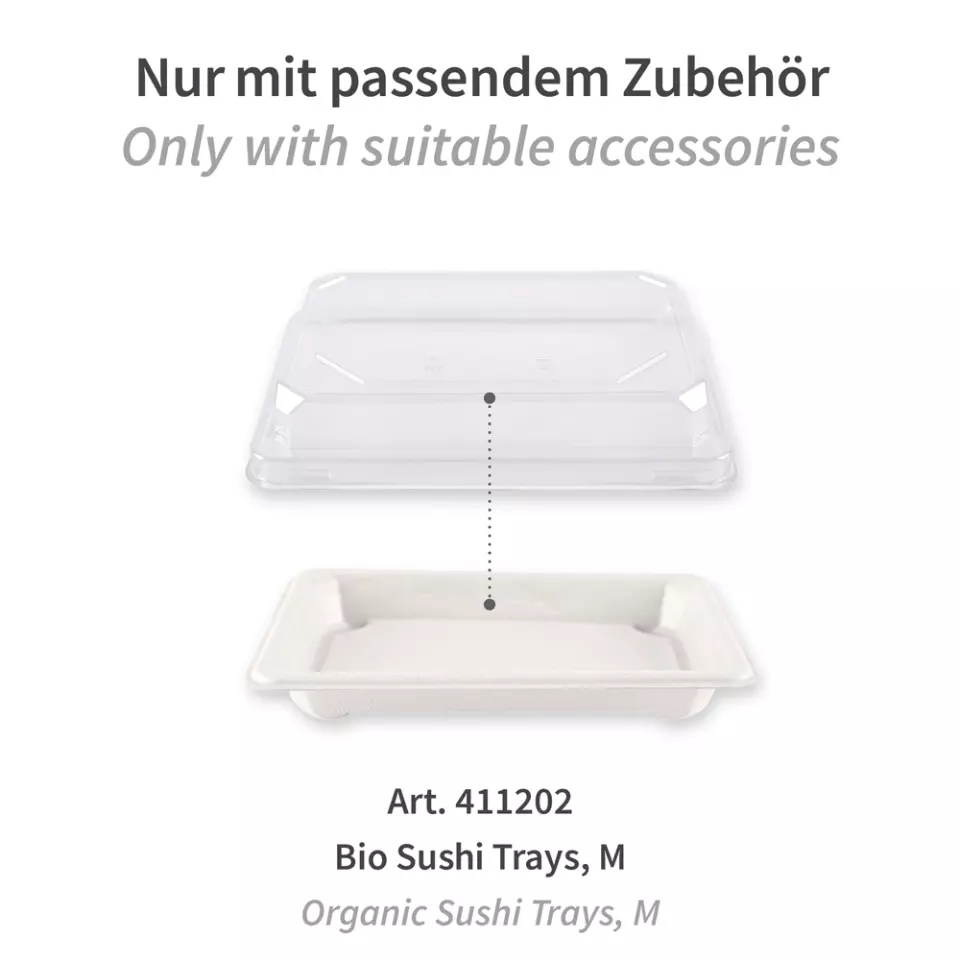 NATUREStar 400417, PET Deckel für Sushi-Schalen, M, 170 x 110 x 30 mm, image 2, gallery thumbnail