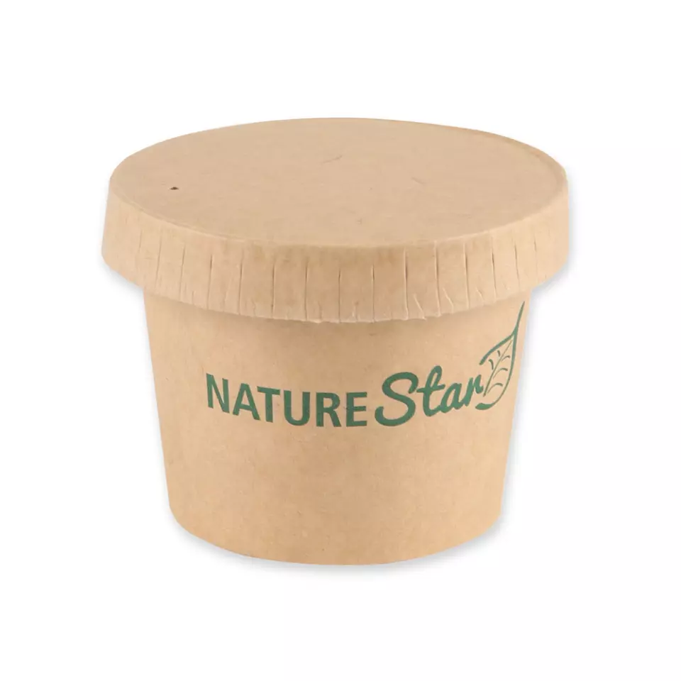 NATUREStar 417060, FSC®-mix Kraft Paper/PE Dip Trays, Small, ø 61.5 mm x 48 mm, Organic, image 2, gallery thumbnail