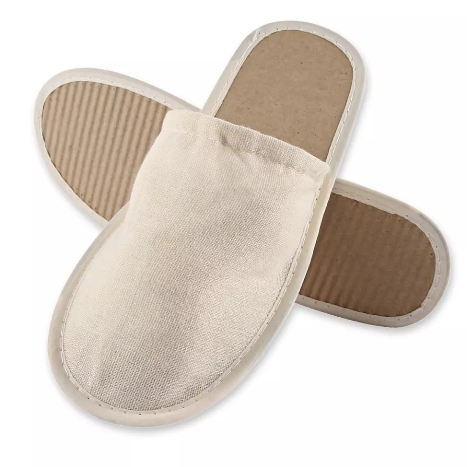 HygoStar 55531, Organic Closed Slippers, Linen/Cotton/Paper, Beige, image 1, gallery thumbnail