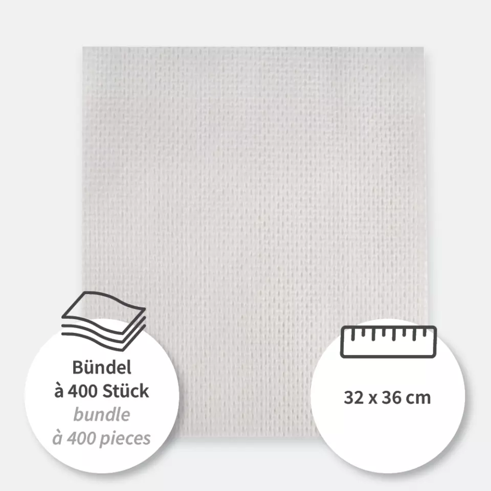 HygoClean 317100, Hygotex Viskose-Reinigungstücher, Gefaltet, Weiß, image 5, gallery thumbnail