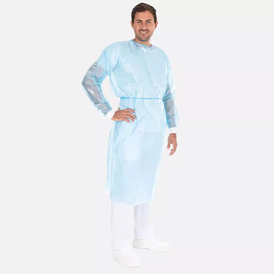 HygoStar 277461P, Protect Economy Protective Gowns, XL, Blue, PP, PE Partly Laminated, image 2, gallery thumbnail
