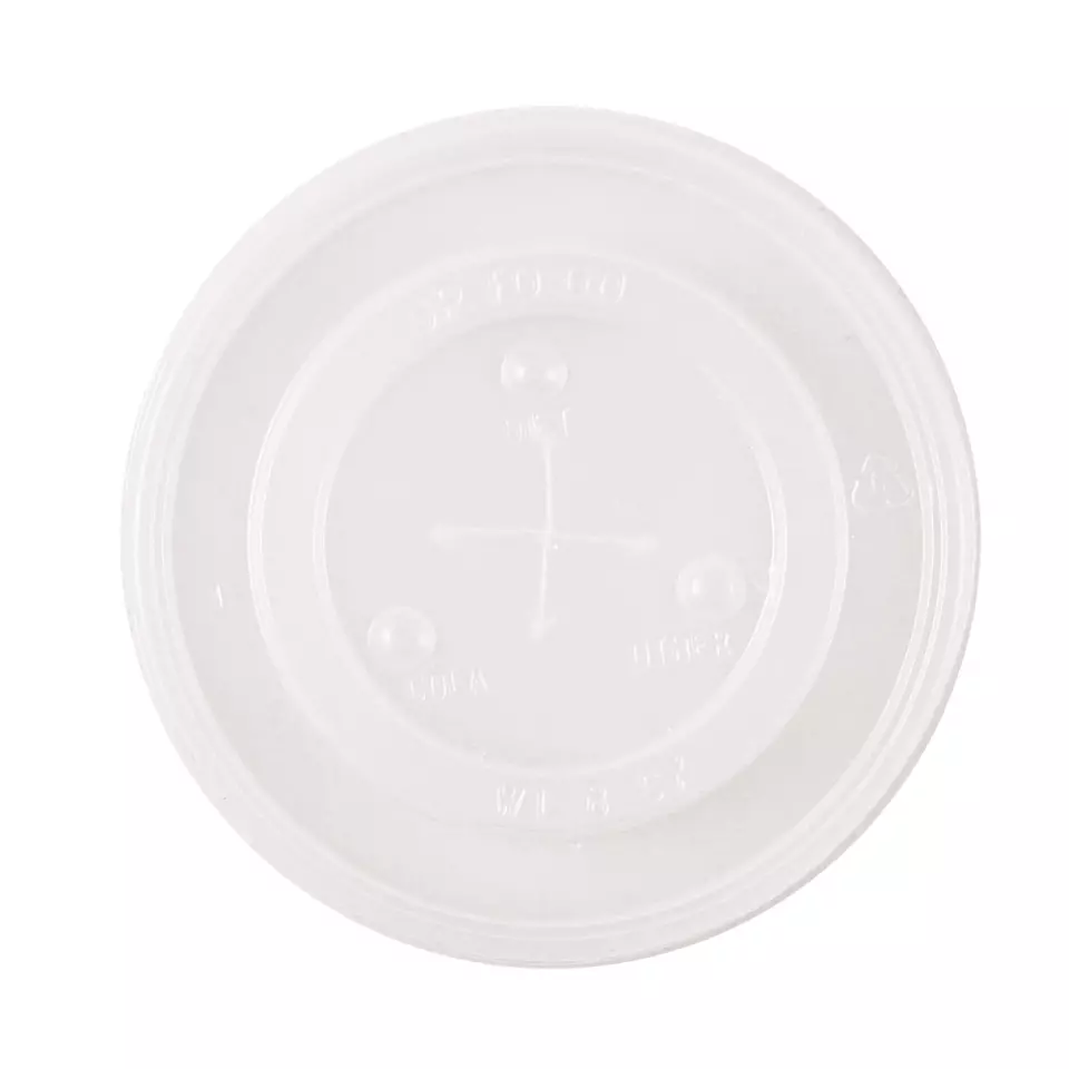 HygoStar 40031, Flat Paper Cup Lids, PS, Ø 80 mm, Transparent, image 1, gallery thumbnail