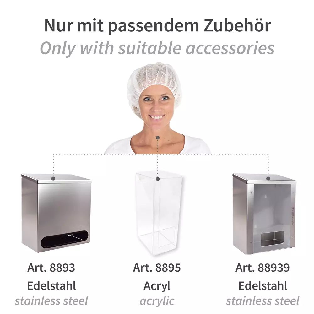 HygoStar 1220, Viscose Bouffant Caps, Perforated, ø 53 cm, White, image 8