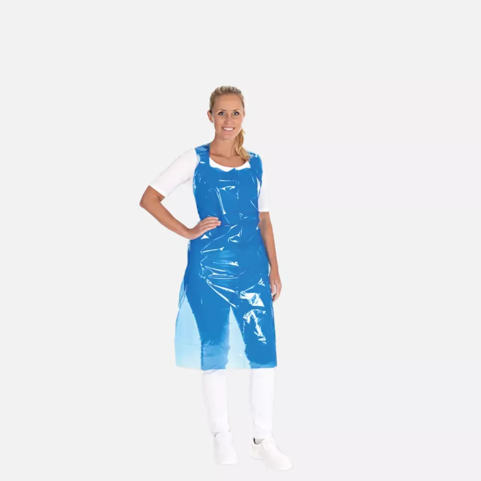 HygoNorm 23626, Eco LDPE Disposable Aprons, 120 x 75 cm, 60 my, Blue, image 3, gallery thumbnail