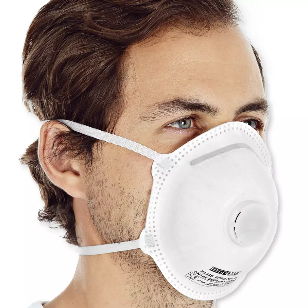 HygoStar 29335, FFP2 NR D PP Respirators, with Valve, Cup-Shaped, image 3