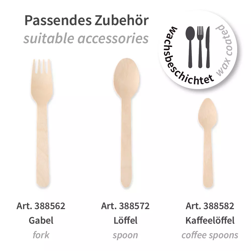 NATUREStar 388552, Organic Wood Knives, 165 mm, FSC® 100%, Wax Coated, image 4