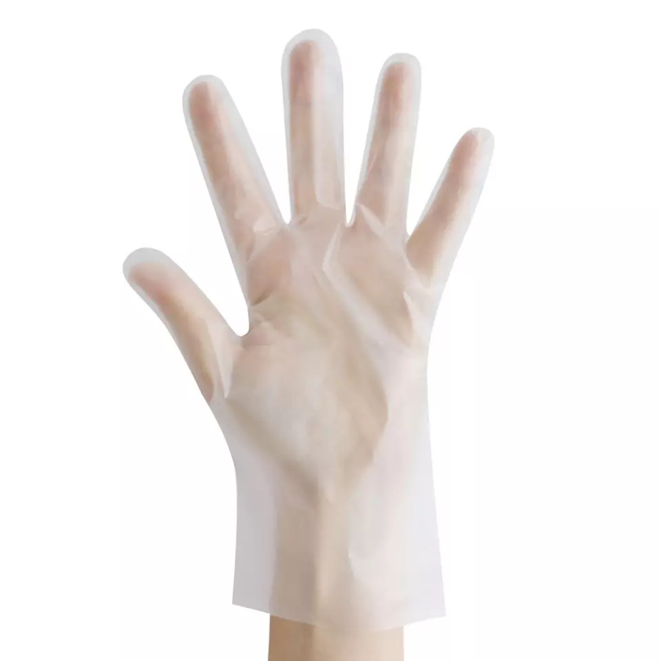 HygoStar 263150P, TPE Allfood Thermosoft Gloves, 8/M, Transparent, Economy Pack