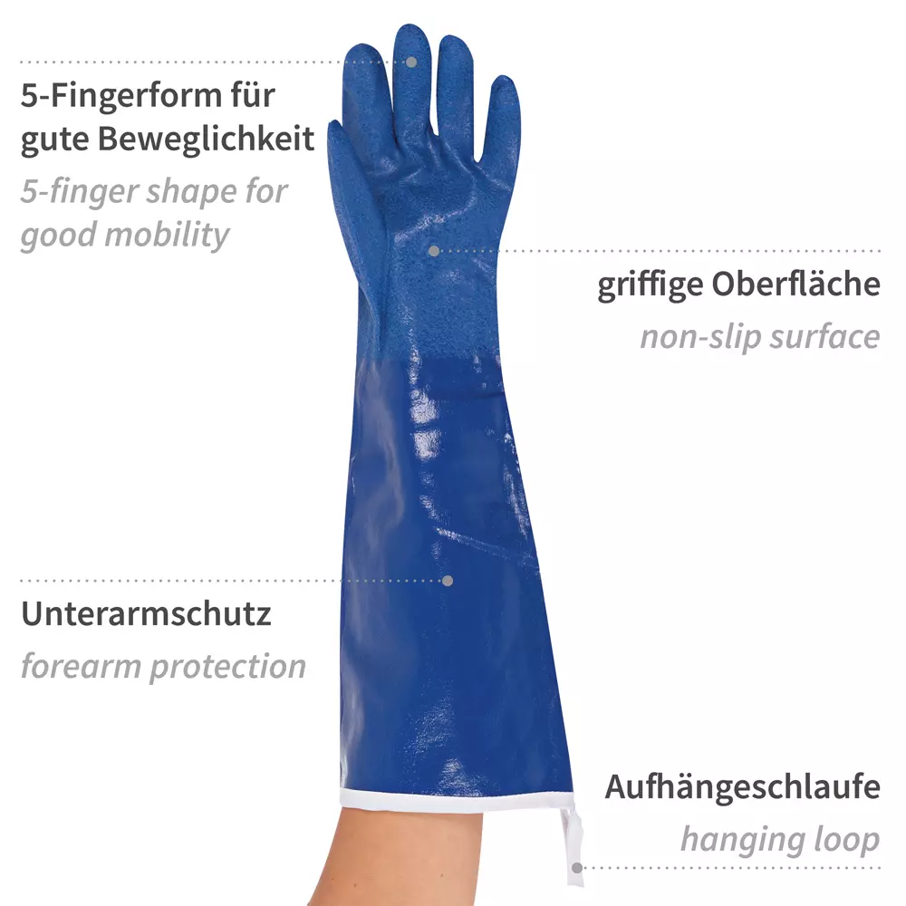 Franz Mensch 330205, Burnguard Multi SteamGuard™ Heat Protection Gloves, 35 cm, Blue, image 2