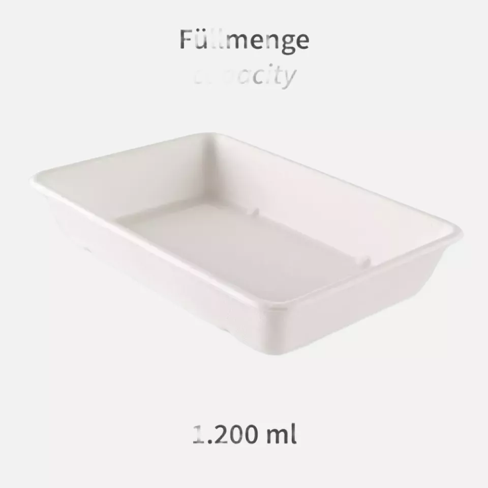 NATUREStar 41144, Classico Organic Trays, 230 x 156 x 45 mm, 1200 ml, Bagasse, image 2, gallery thumbnail