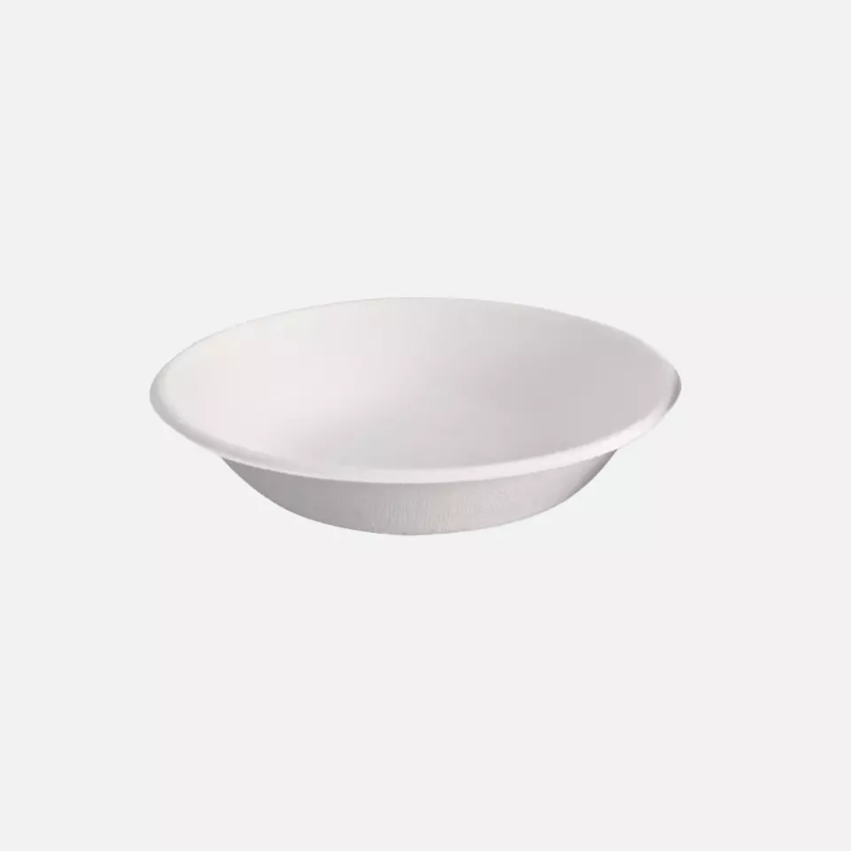 NATUREStar 41140, Organic Flat Round Bagasse Bowls, 400 ml, Ø 160 mm, image 1, gallery thumbnail