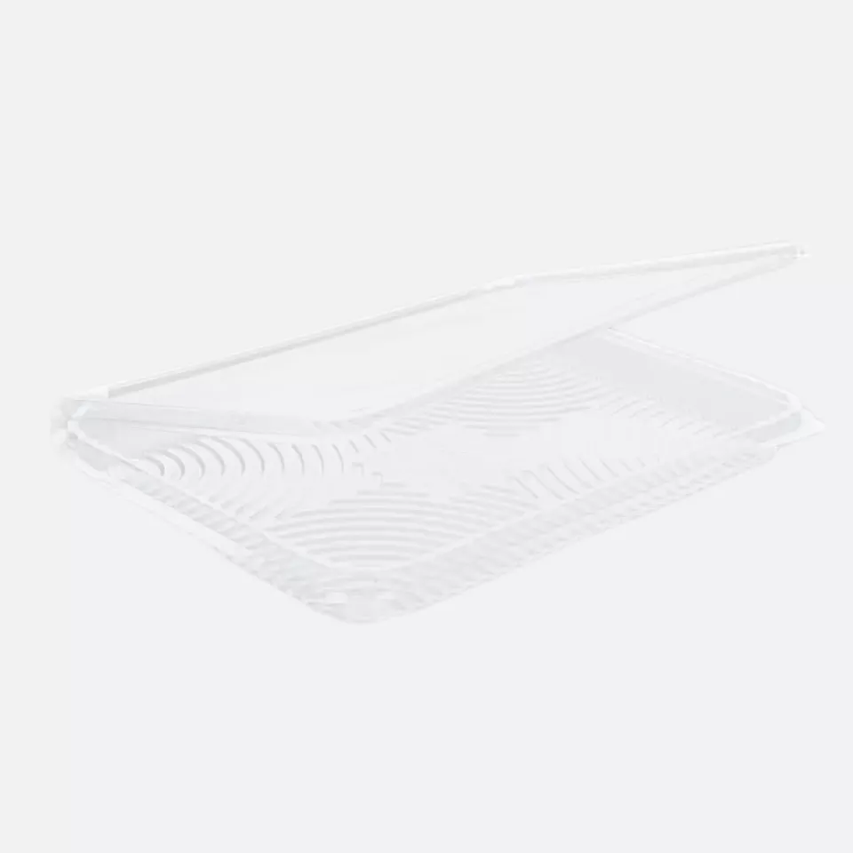 Franz Mensch 423907, Organic PLA Deli and Salad Bowls, 570 ml, Rectangular, with Hinged Lid, image 1, gallery thumbnail