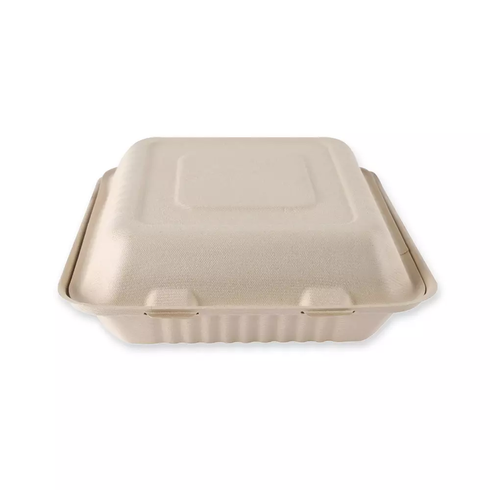 NATUREStar 412245, Organic Bagasse Menu Boxes with Hinged Lid, image 3