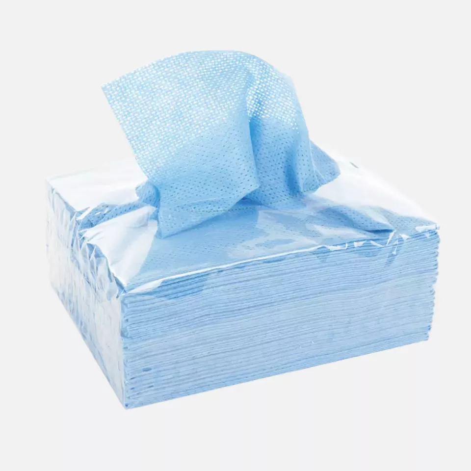 HygoClean 317536, Viscose/Polyester Polishing Cloths, Pleated, Blue, image 4, gallery thumbnail
