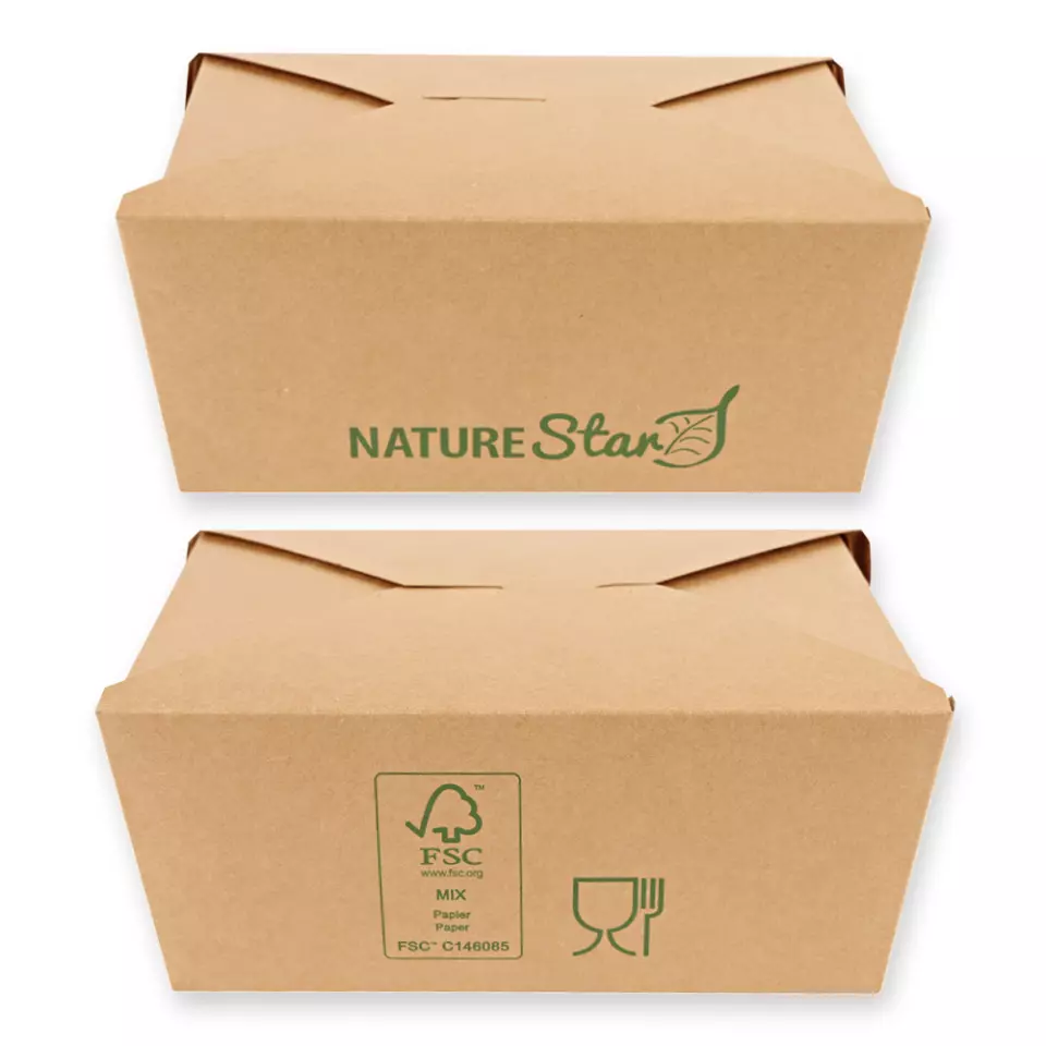 NATUREStar 417323, Menu Organic Kraft Paper/PE Food Boxes, FSC®-Mix, 215 x 162 x 90 mm, image 6, gallery thumbnail